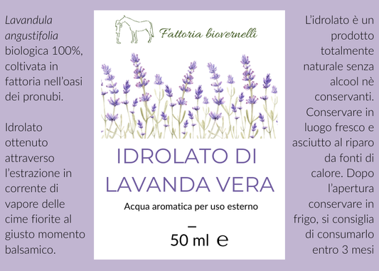IDROLATO LAVANDA VERA - Acqua aromatica 100% - 50 ml - € 9,95 spedizione gratuita